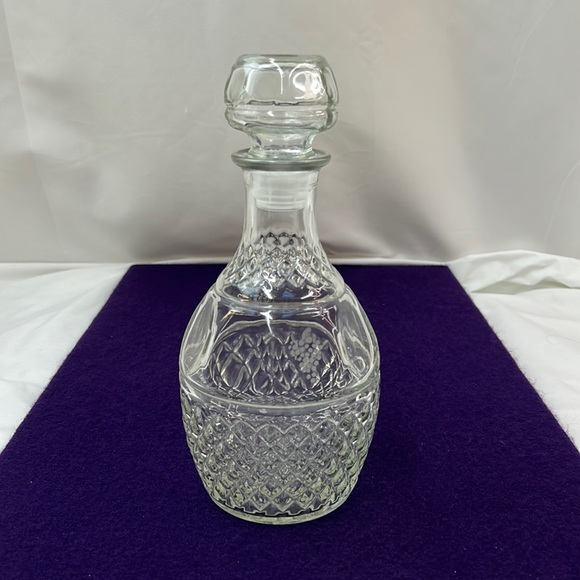 Princess House Accents Vintage Princess House Wine Liquor Clear Glass Decanter With Stopper